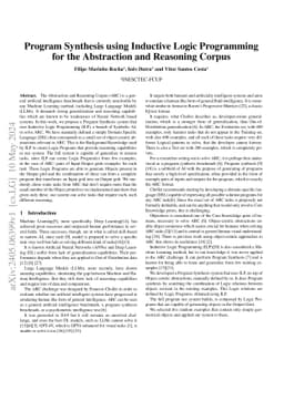 Program Synthesis using Inductive Logic Programming for the Abstraction
  and Reasoning Corpus