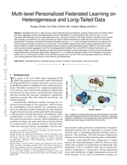 Multi-level Personalized Federated Learning on Heterogeneous and
  Long-Tailed Data