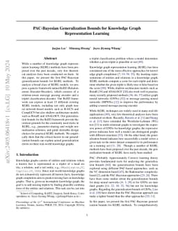 PAC-Bayesian Generalization Bounds for Knowledge Graph Representation
  Learning