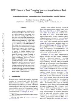 E2TP: Element to Tuple Prompting Improves Aspect Sentiment Tuple
  Prediction