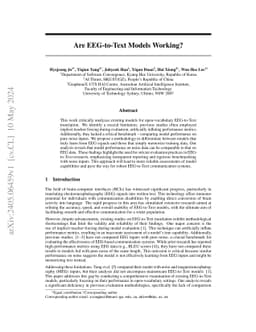 Are EEG-to-Text Models Working?