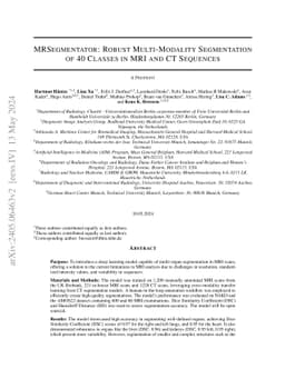 MRSegmentator: Robust Multi-Modality Segmentation of 40 Classes in MRI
  and CT Sequences