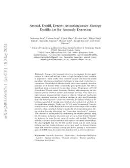 Attend, Distill, Detect: Attention-aware Entropy Distillation for
  Anomaly Detection