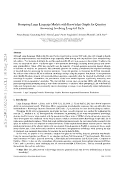 Prompting Large Language Models with Knowledge Graphs for Question
  Answering Involving Long-tail Facts