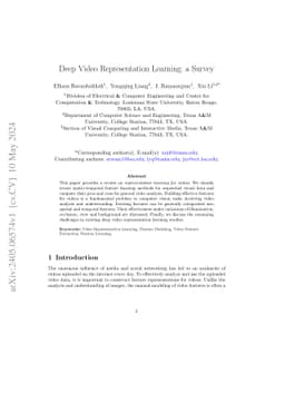 Deep video representation learning: a survey