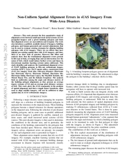 Non-Uniform Spatial Alignment Errors in sUAS Imagery From Wide-Area
  Disasters