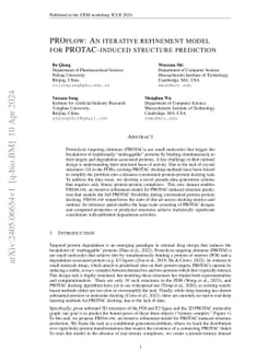 PROflow: An iterative refinement model for PROTAC-induced structure
  prediction