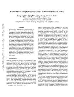 ControlMol: Adding Substruture Control To Molecule Diffusion Models