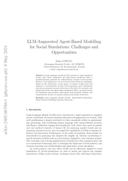 LLM-Augmented Agent-Based Modelling for Social Simulations: Challenges
  and Opportunities