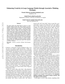 Enhancing Creativity in Large Language Models through Associative
  Thinking Strategies