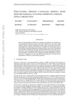 Fine-tuning Protein Language Models with Deep Mutational Scanning
  improves Variant Effect Prediction