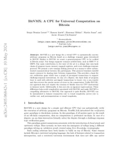 BitVMX: A CPU for Universal Computation on Bitcoin