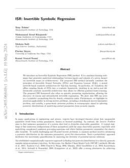 ISR: Invertible Symbolic Regression