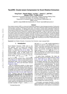 TacoERE: Cluster-aware Compression for Event Relation Extraction