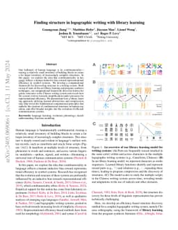 Finding structure in logographic writing with library learning