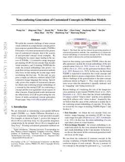 Non-confusing Generation of Customized Concepts in Diffusion Models
