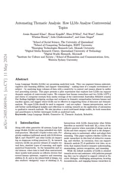 Automating Thematic Analysis: How LLMs Analyse Controversial Topics