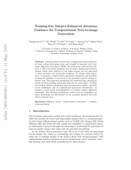 Training-free Subject-Enhanced Attention Guidance for Compositional
  Text-to-image Generation