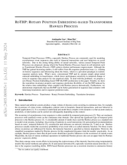 RoTHP: Rotary Position Embedding-based Transformer Hawkes Process