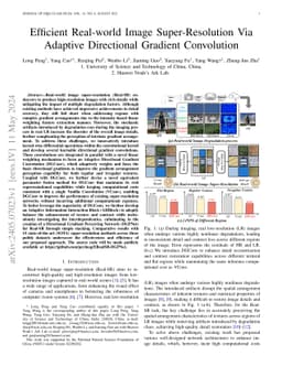 Efficient Real-world Image Super-Resolution Via Adaptive Directional
  Gradient Convolution