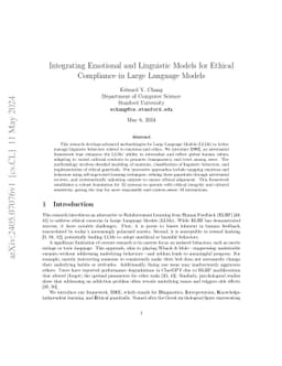 Integrating Emotional and Linguistic Models for Ethical Compliance in
  Large Language Models