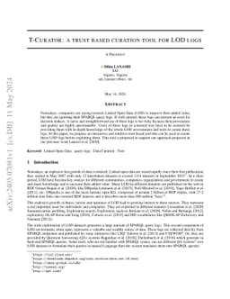T-curator: a trust based curation tool for LOD logs