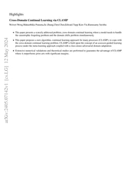 Cross-Domain Continual Learning via CLAMP