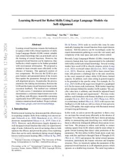 Learning Reward for Robot Skills Using Large Language Models via
  Self-Alignment