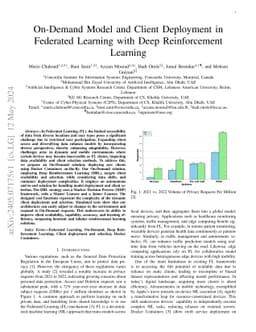 On-Demand Model and Client Deployment in Federated Learning with Deep
  Reinforcement Learning