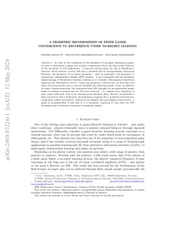 A geometric decomposition of finite games: Convergence vs. recurrence
  under exponential weights