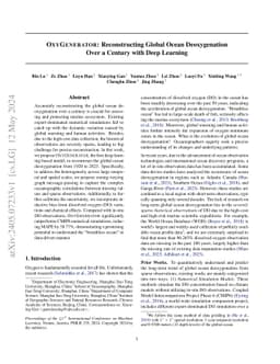 OXYGENERATOR: Reconstructing Global Ocean Deoxygenation Over a Century
  with Deep Learning