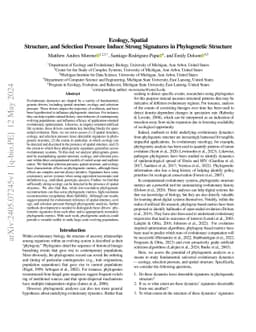 Ecology, Spatial Structure, and Selection Pressure Induce Strong
  Signatures in Phylogenetic Structure