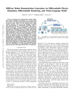 DiffGen: Robot Demonstration Generation via Differentiable Physics
  Simulation, Differentiable Rendering, and Vision-Language Model