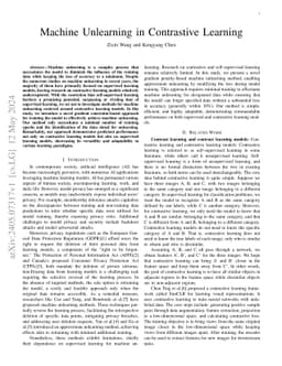 Machine Unlearning in Contrastive Learning