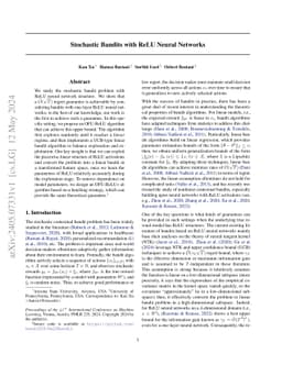Stochastic Bandits with ReLU Neural Networks