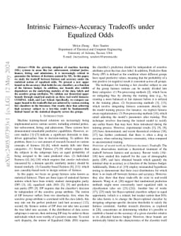 Intrinsic Fairness-Accuracy Tradeoffs under Equalized Odds