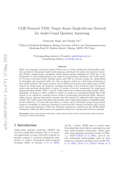 CLIP-Powered TASS: Target-Aware Single-Stream Network for Audio-Visual
  Question Answering