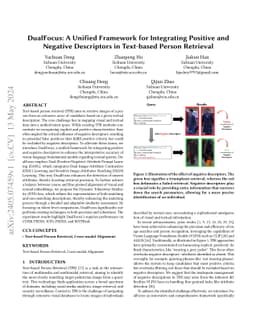 DualFocus: A Unified Framework for Integrating Positive and Negative
  Descriptors in Text-based Person Retrieval