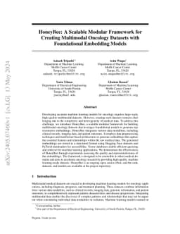 HoneyBee: A Scalable Modular Framework for Creating Multimodal Oncology
  Datasets with Foundational Embedding Models