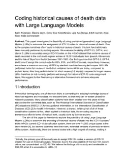 Coding historical causes of death data with Large Language Models