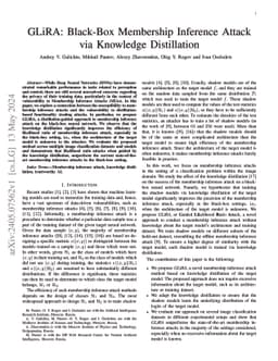 GLiRA: Black-Box Membership Inference Attack via Knowledge Distillation