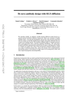 De novo antibody design with SE(3) diffusion
