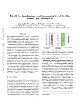 DoLLM: How Large Language Models Understanding Network Flow Data to
  Detect Carpet Bombing DDoS