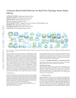 A Hessian-Based Field Deformer for Real-Time Topology-Aware Shape
  Editing