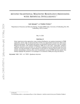 Beyond traditional Magnetic Resonance processing with Artificial
  Intelligence