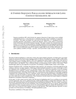 USP: A Unified Sequence Parallelism Approach for Long Context Generative
  AI