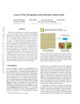 Coarse or Fine? Recognising Action End States without Labels