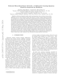 Federated Hierarchical Tensor Networks: a Collaborative Learning Quantum
  AI-Driven Framework for Healthcare