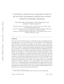 A method for supervoxel-wise association studies of age and other
  non-imaging variables from coronary computed tomography angiograms