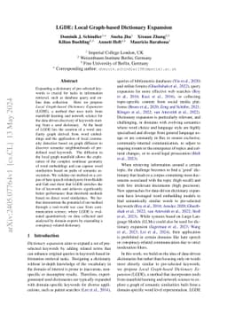 LGDE: Local Graph-based Dictionary Expansion